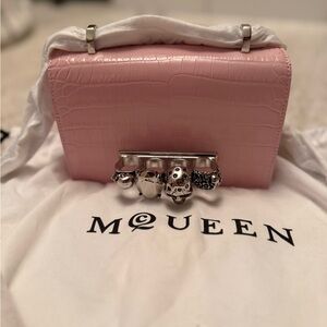 Alexander McQueen Pink Skull-Embellished crossbody
